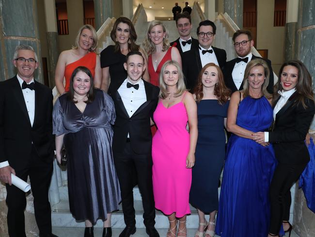 Sky News team at the Midwinter Ball in Canberra. Picture: Gary Ramage