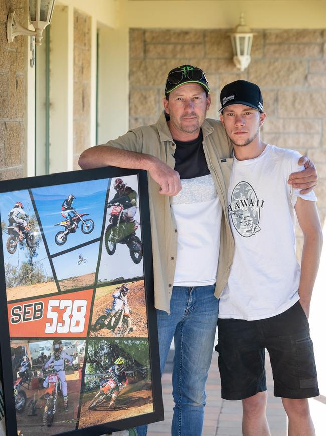 Seb’s father Mark O'Halloran and brother Jack. Picture: Jason Edwards