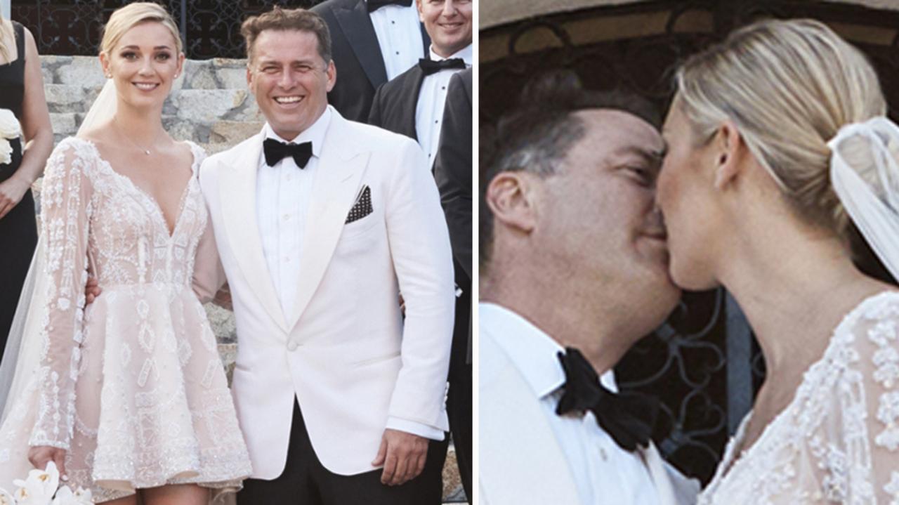 Karl Stefanovic and Jasmine Yarbrough tie the knot. Picture: Supplied