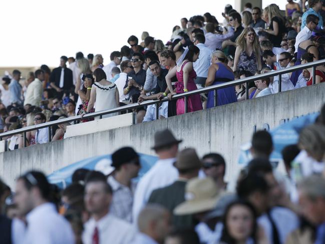 The man grabbed a woman’s groin after approaching her next to a grandstand at the racecourse.