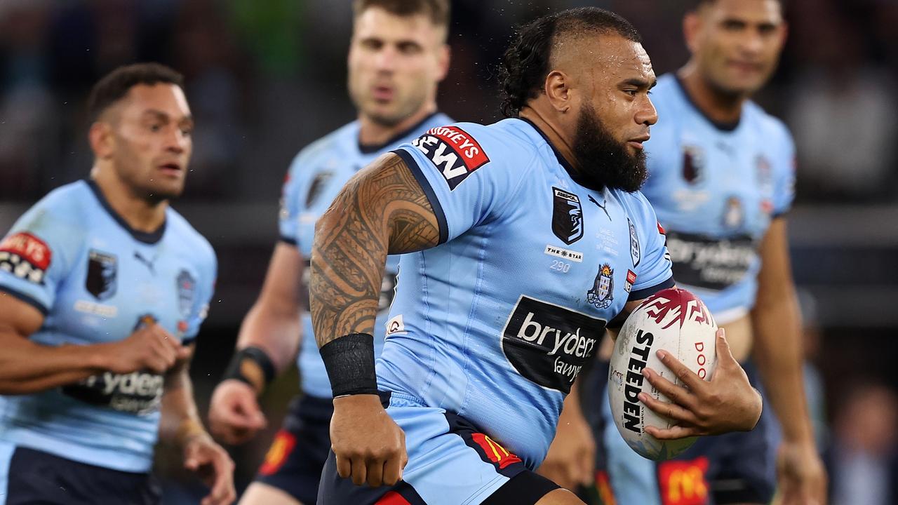 Still charging: Junior Paulo carting it up in Origin and he’s still going for Samoa. (Photo by Paul Kane/Getty Images)