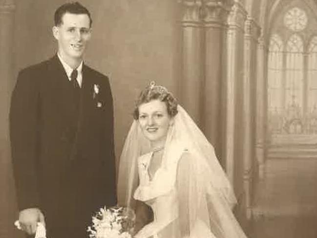 Des and Betty Jenner are celebrating their 60th Wedding anniversary. Picture: Contributed