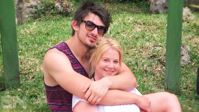 Scott Broadbridge and Cassie Sainsbury. He says he will stand by her. Picture: Supplied/Seven.