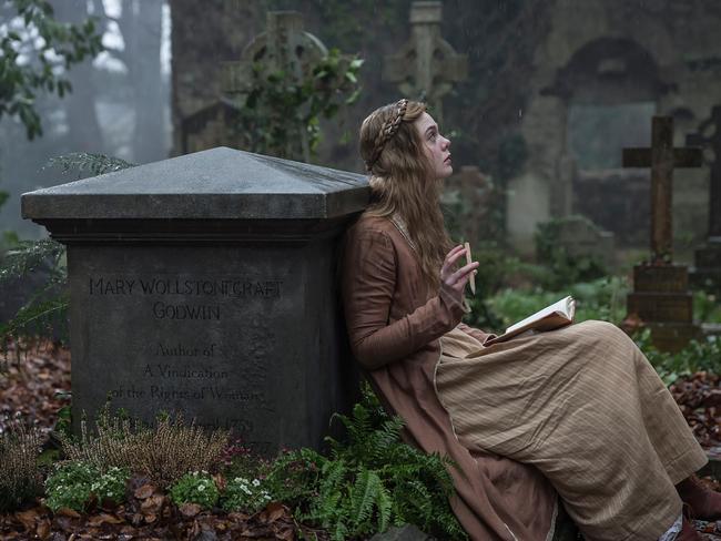 Elle Fanning as Mary Shelley.