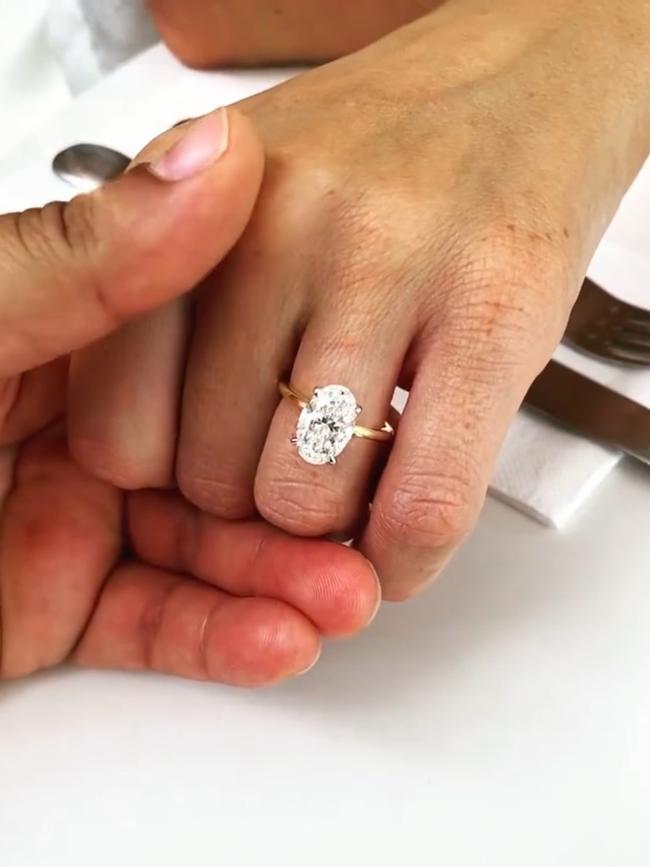 Instagram photos show Imogen Russell’s engagement ring.