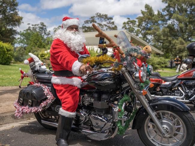 Martin Davis at the Downs Motorcycle Sport Club 2024 toy run. Sunday, December 15, 2024. Picture: Christine Schindler