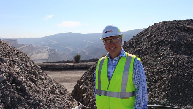 Federal Hunter MP Joel Fitzgibbon at the Mount Thorley Warkworth Yancoal mine in his electorate.