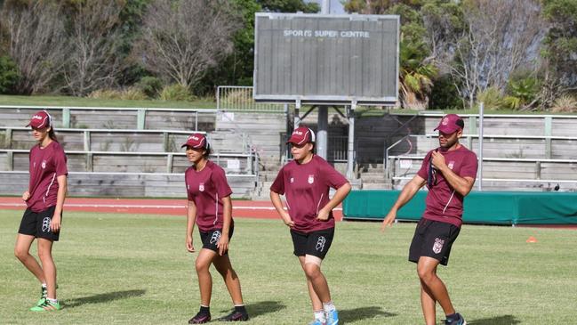 Murgon's Abelee Stanley in training with the under-15 QAS squad on the Gold Coast.