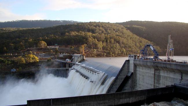 The Catagunya Hydro Dam in Tasmania. Premier Peter Gutwein argues the $3.5b Marinus Link will provide other states greater access to Tasmania’s renewable, dispatchable hydro power. Picture: Hydro Tasmania.