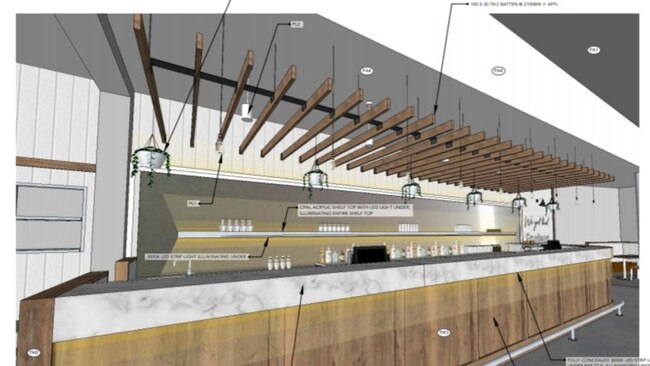 An artist’s impression of the bar in FryDays, which will fill the old Hi-Fi site.