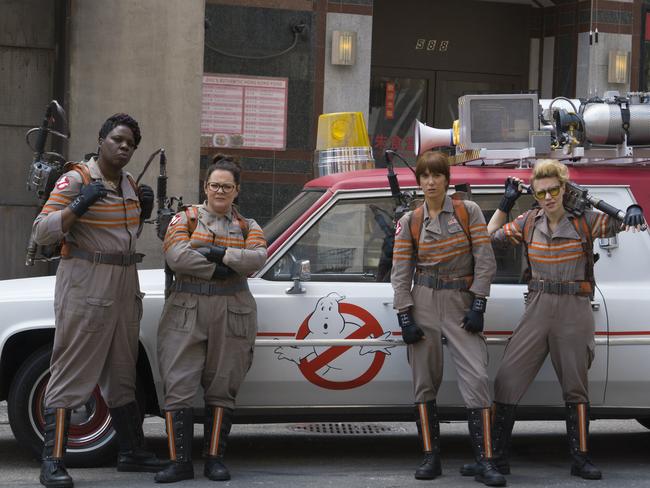 Ladies do it better ... Jones, McCarthy, Wiig and McKinnon in Ghostbusters.