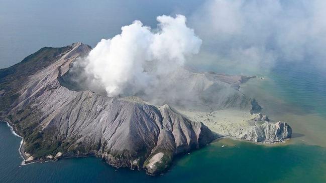 An aerial view of the White Island eruption. Picture: NZ Herald.