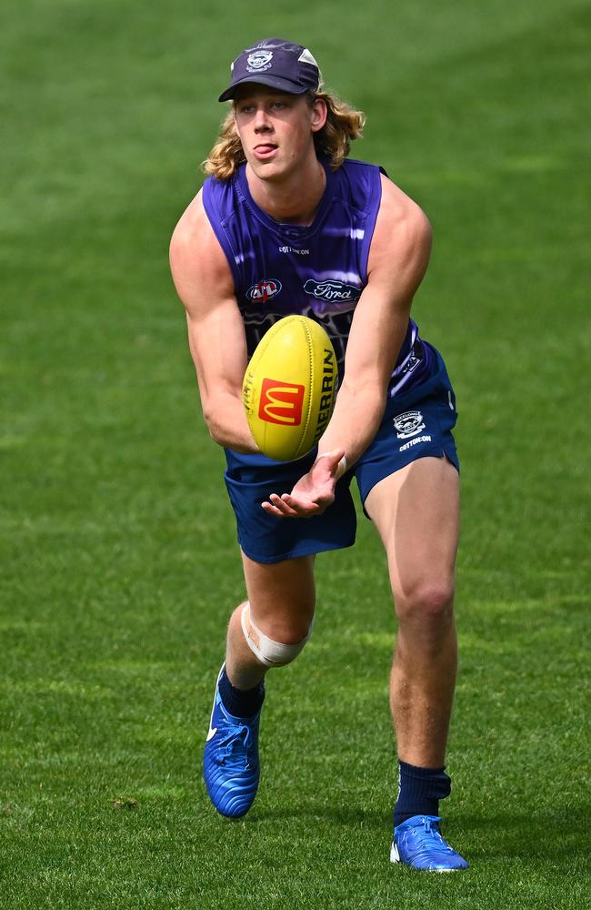 Geelong’s biggest selection dilemma is around Sam De Koning. Picture: Quinn Rooney/Getty Images.