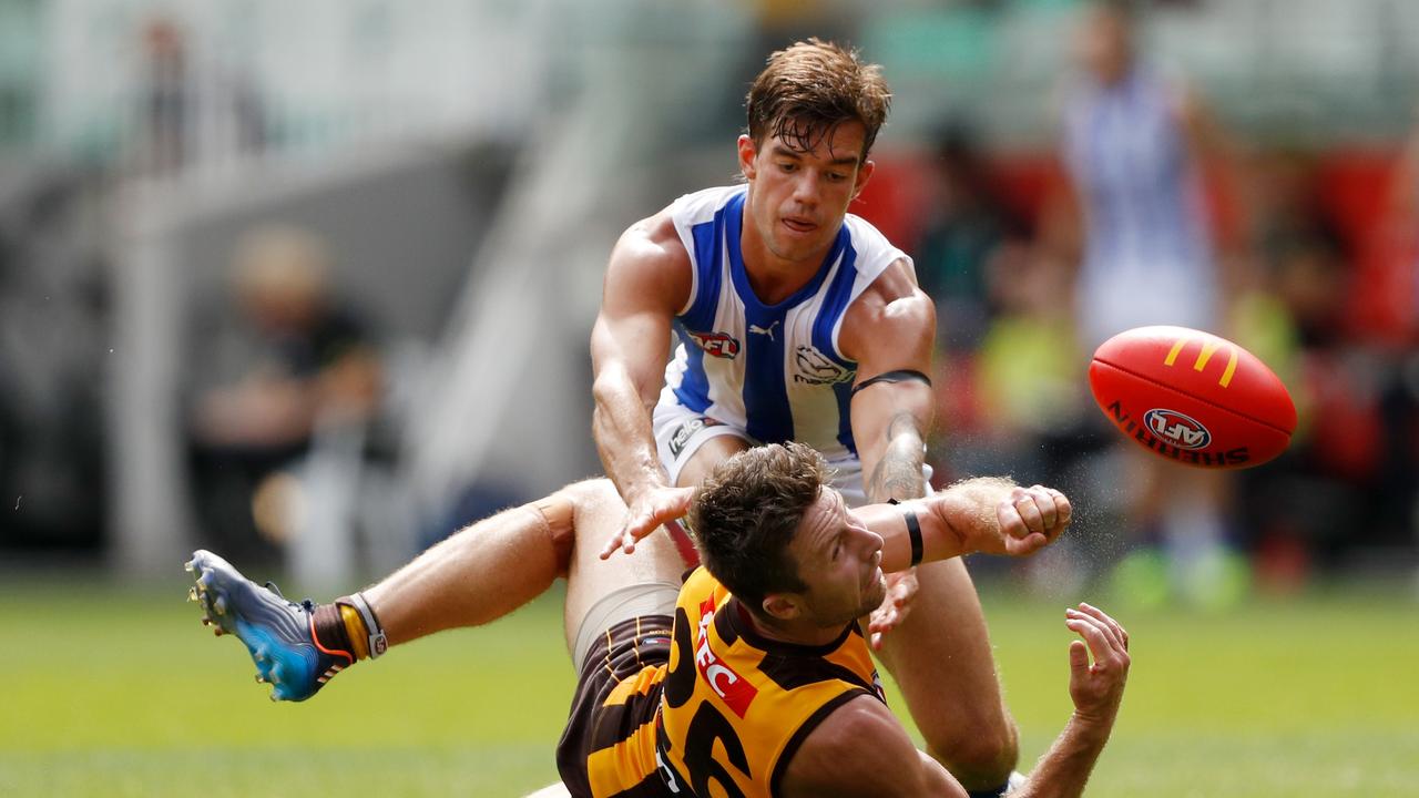 Veteran midfielder Liam Shiels was dropped from Hawthorn’s side for round 2. Picture: Getty Images