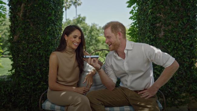 Prince Harry and Meghan Markle grabs from Responsible Technology Youth Power Fund Announcement video. Picture: Responsible Technology Youth Power Fund/Vimeo