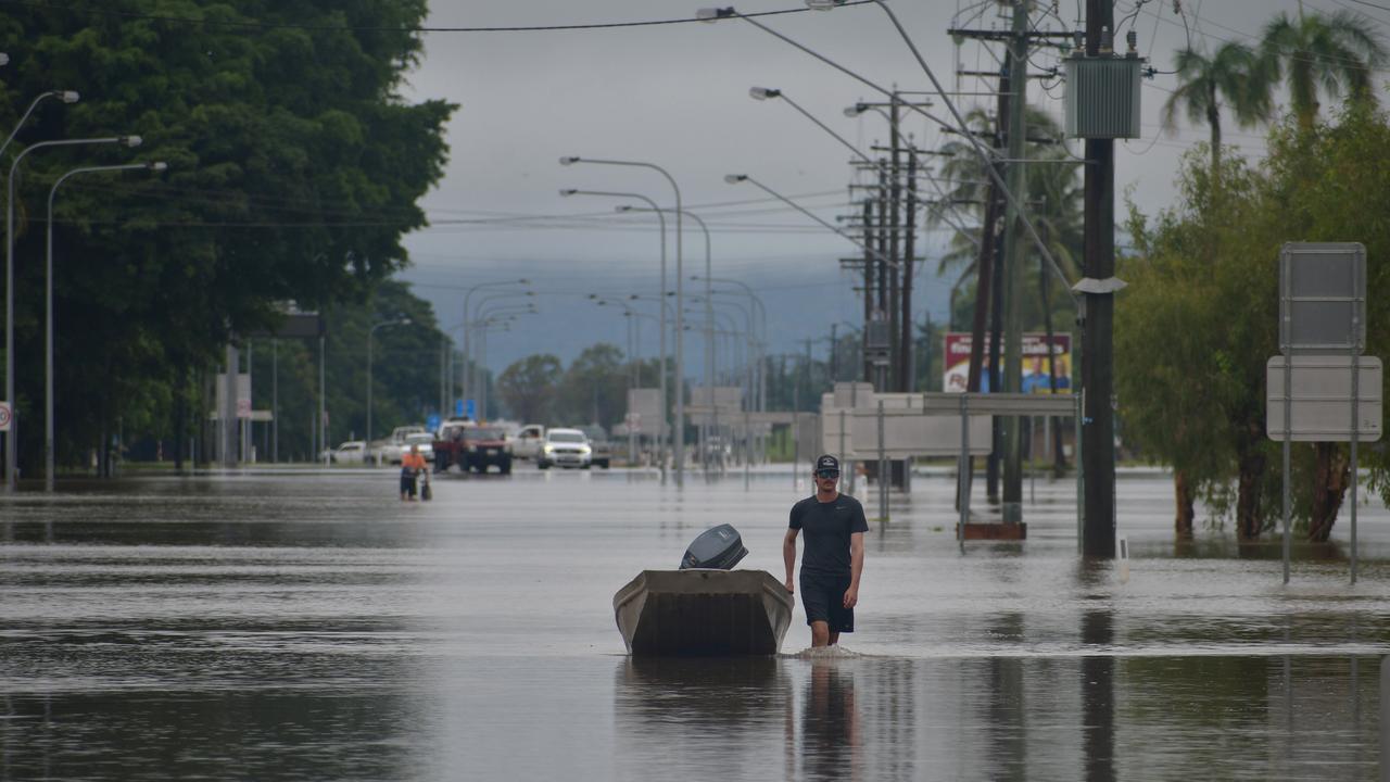 Floodwaters seen at Ingham, Hinchinbrook, south of Cairns on Wednesday. Picture: Cameron Bates