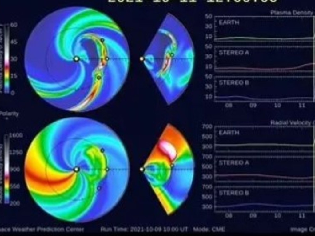 The storm has been rated a G2, which means it could be 'moderate'. Picture: NOAA