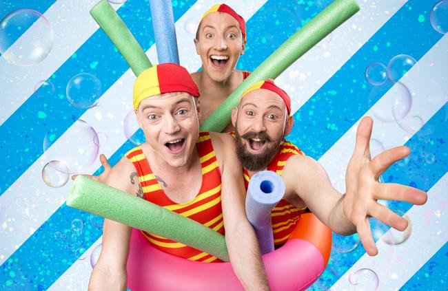 Splash Test Dummies, an aquatic circus adventure of slapstick stunts and comedy, comes to Riverside Theatres as part of Sydney Festival. Picture: Ben Weinstein