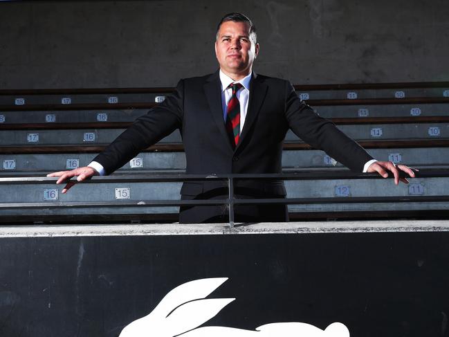 Anthony Seibold at Redfern oval after being announced as the new head coach of the South Sydney Rabbitohs.  Picture. Phil Hillyard