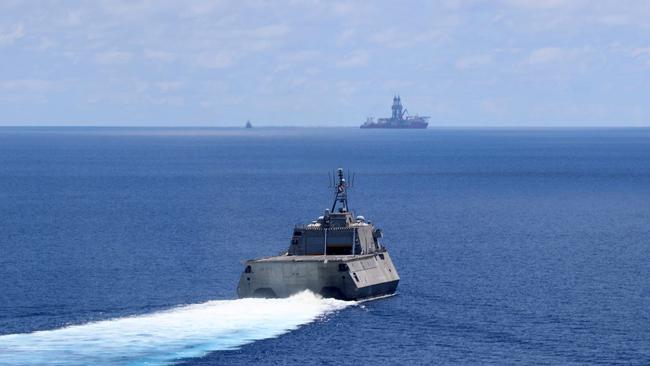 The US has stepped up its confrontation with China over the South China Sea. Picture: US Navy