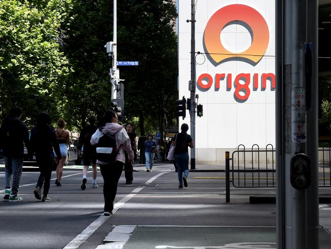 The Origin Energy Ltd. office in Melbourne, Australia, on Wednesday, Nov. 15, 2023. Origin Energy’s biggest shareholder AustralianSuper lifted its stake in the takeover target a week before the deciding shareholder vote on the Brookfield Asset Management-led bid. Photographer: Carla Gottgens/Bloomberg