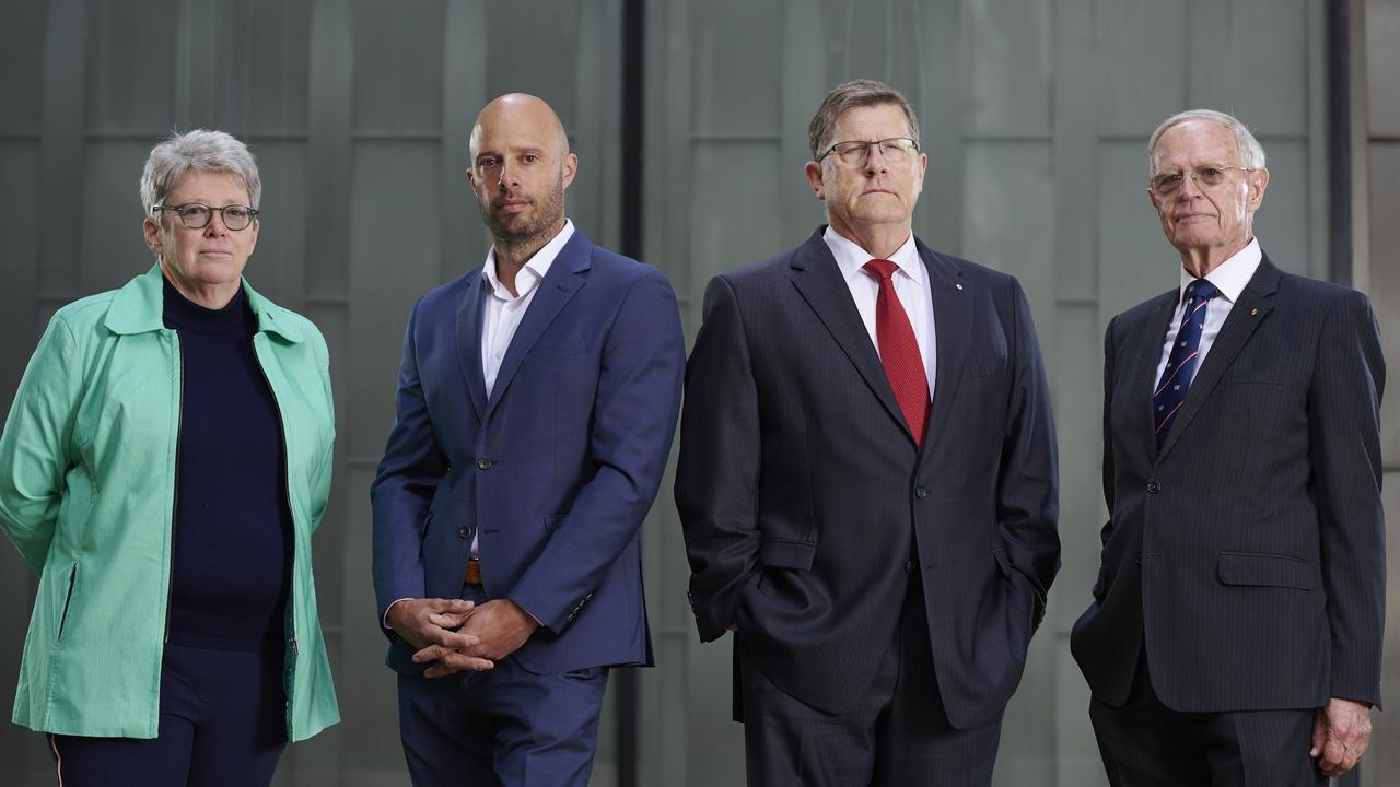 The Australian Security Leaders Climate Group executive. From left: Cheryl Durrant, Michael Thomas, John Blackburn and Chris Barrie.