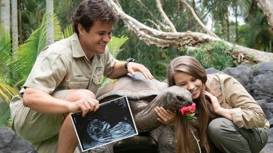 Bindi Irwin and Chandler Powell announce on Instagram that they're expecting a baby girl. Picture: Instagram