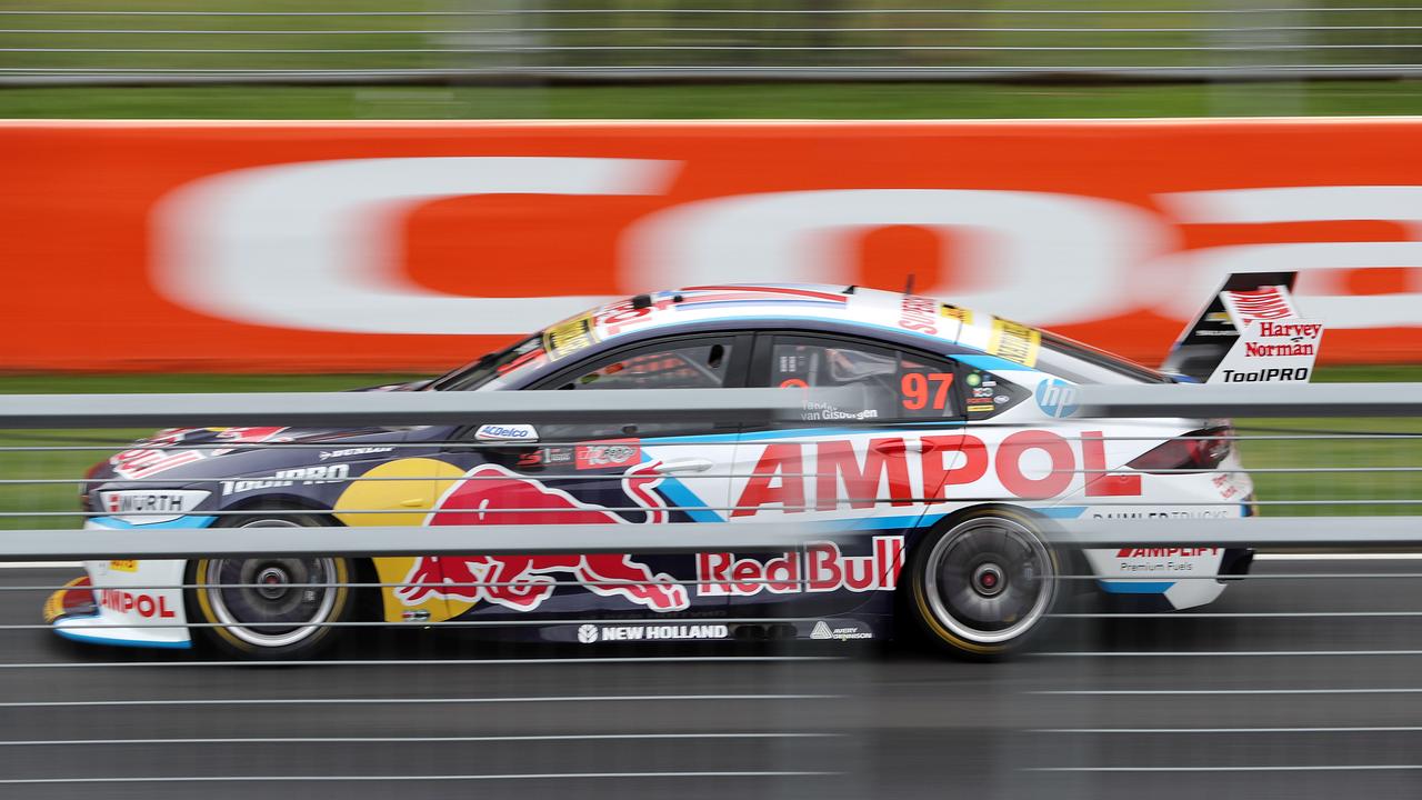 Shane van Gisbergen heading down the pit straight. Picture: Tim Hunter.