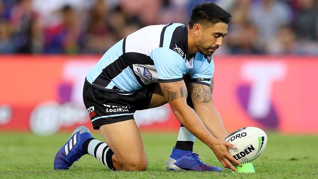 Cronulla’s Shaun Johnson has been hit up by the shot clock. Image: Tony Feder/Getty Images