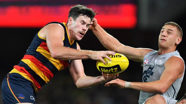 Adelaide recruit Mitch McGovern can help Carlton at both ends. Picture: AAP