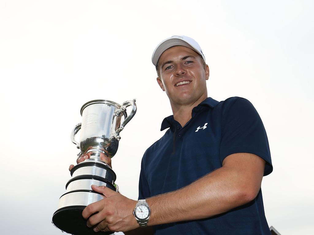 Former Australian Open winner Jordan Spieth gave Harry Higgs a good reason to play in Australia. Picture: Mark Metcalfe/Getty Images)