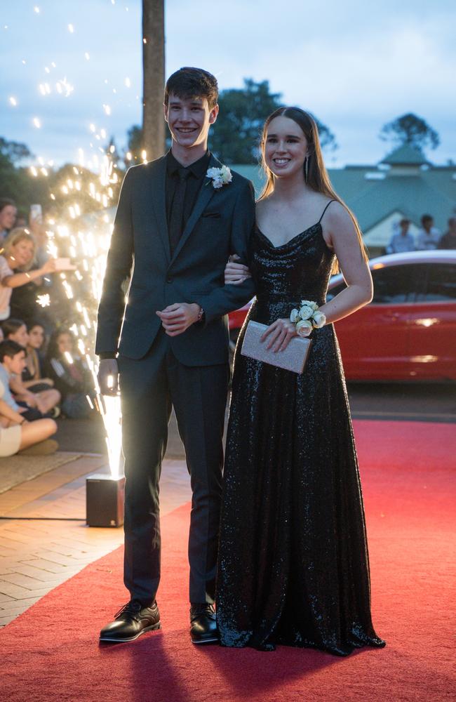 Zachary Lester and Eve Hawes arrive at Toowoomba Anglican School class of 2024 school formal. Friday, November 15, 2024. Picture: Christine Schindler