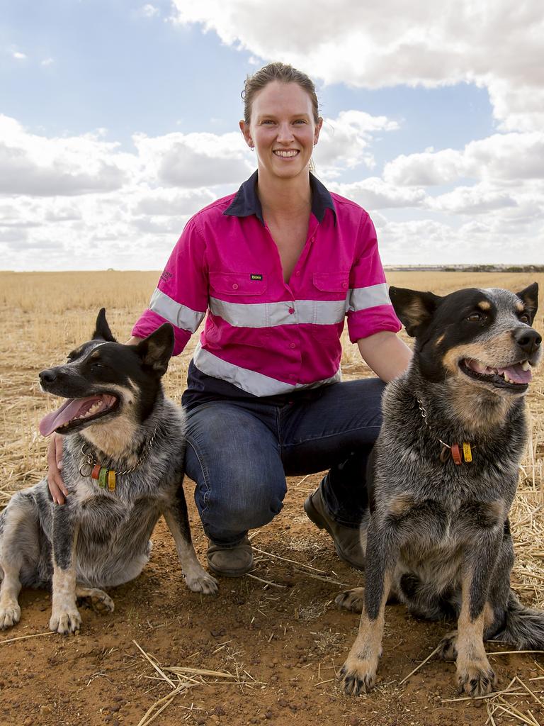 Carris Waite who helps run the family farm at Coorow in WA where they run sheep and grow crops. Picture: Kim Storey