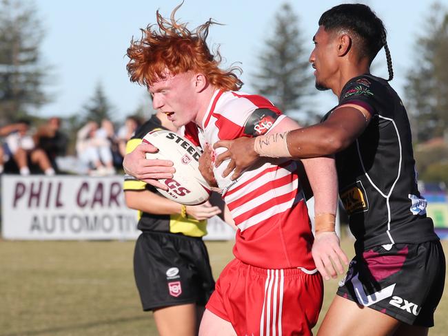 Baylen Donald in action for PBC in the Langer Trophy last year. He’s also a life member of Currumbin’s juniors. Picture: Glenn Hampson.