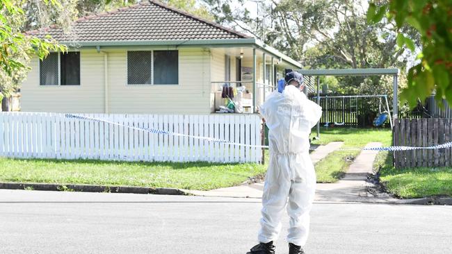 A crime scene has been set up at Dicky Beach after a woman died from a gunshot wound to the head. Picture: Patrick Woods.