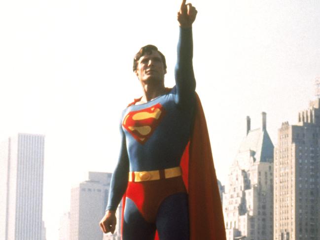 Christopher Reeve in 1978’s Superman: the Movie. Picture: Warner Brothers/courtesy Everett Collection