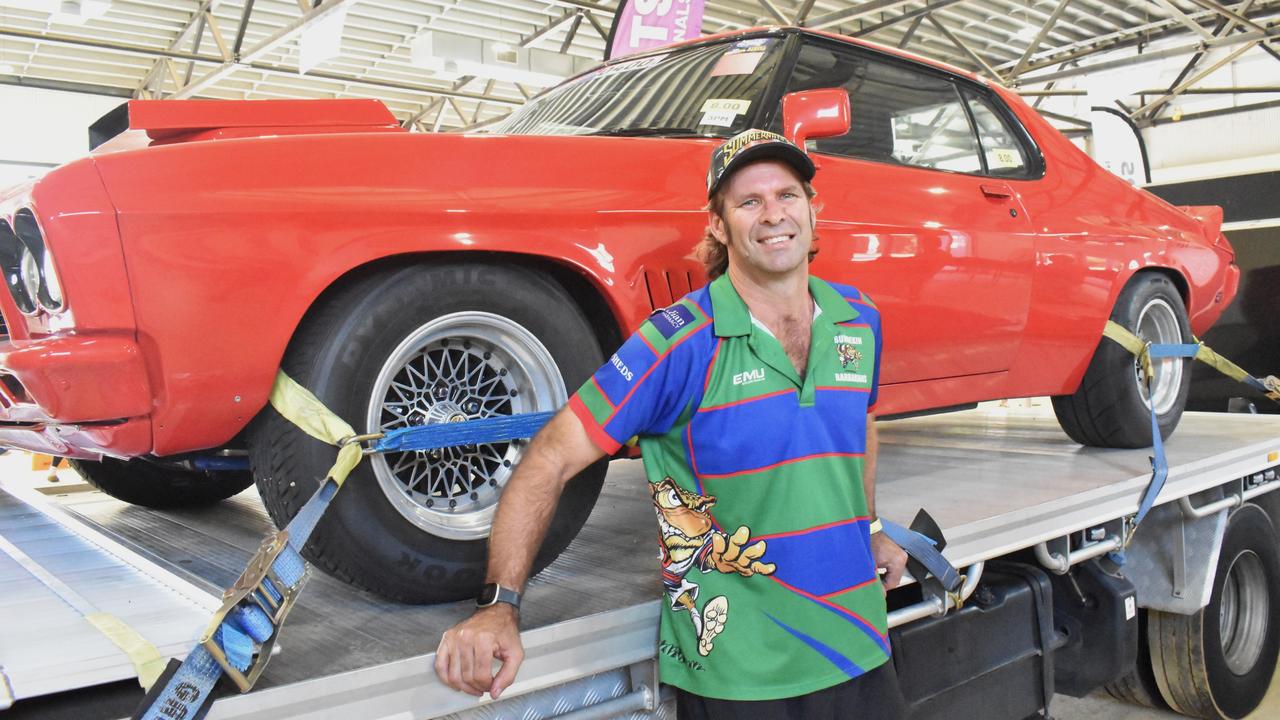 Ayr's Rodney Menso with his HQ Monaro at scrutineering for Rockynats 04 at the Rockhampton Showgrounds on March 28, 2024.