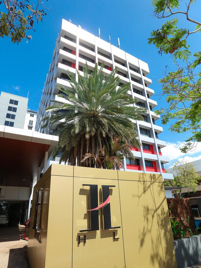 The H Hotel on Smith St is being used to quarantine Supercars drivers and crews. Picture GLENN CAMPBELL