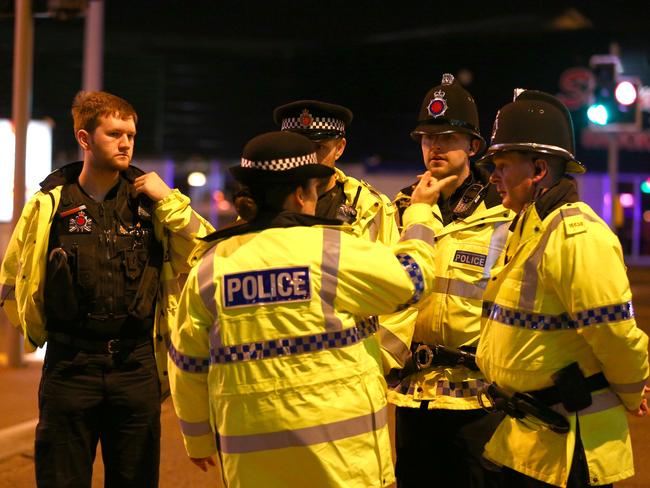 Emergency services arrive close to the Manchester Arena. Picture: Getty