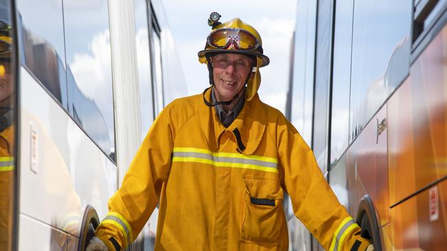 Bus driver Richard van Iersel has been a volunteer firefighter for more than 20 years. Picture: Andy Brownbill