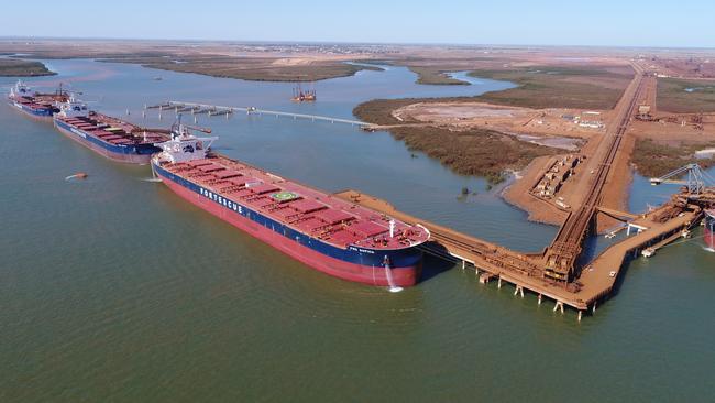 Fortescue Metals Group’s Port Hedland operation. Iron ore production drove FMG to a bigger market capitalisation than Westpac by the end of the year.