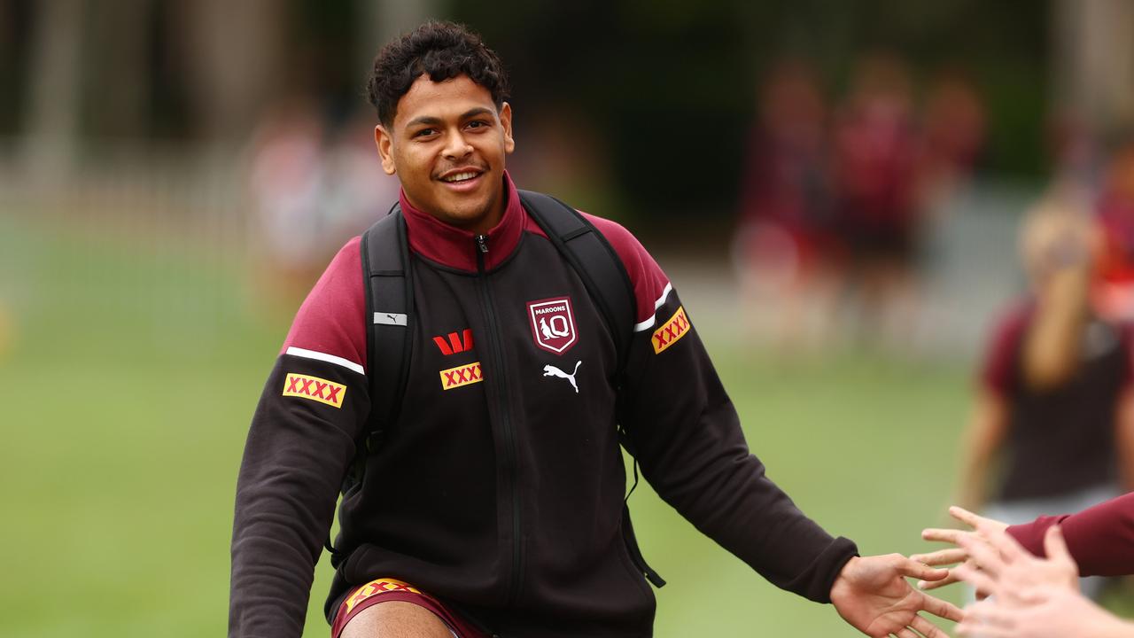 It remains unclear how the Maroons will use Selwyn Cobbo if there aren’t any injuries in the Origin opener. Picture: Chris Hyde/Getty Images