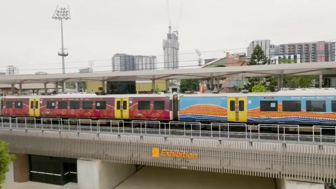 Exhibition Station timelapse and aerial view