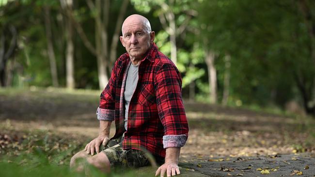 Army veteran Geoff Carter, of Caboolture, was devastated after his cancer spread, after months of delays in getting a biopsy and surgery. Picture: Lyndon Mechielsen