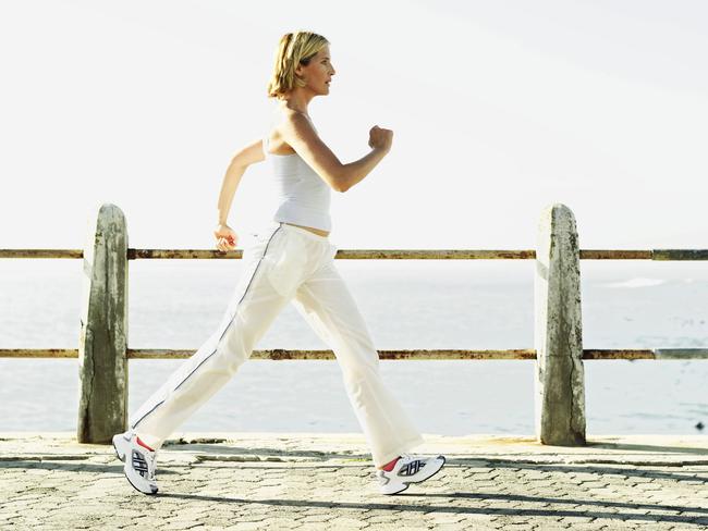 young woman exercising