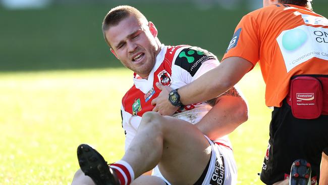 Euan Aitken’s season is over following a shoulder injury. Picture: Brett Costello