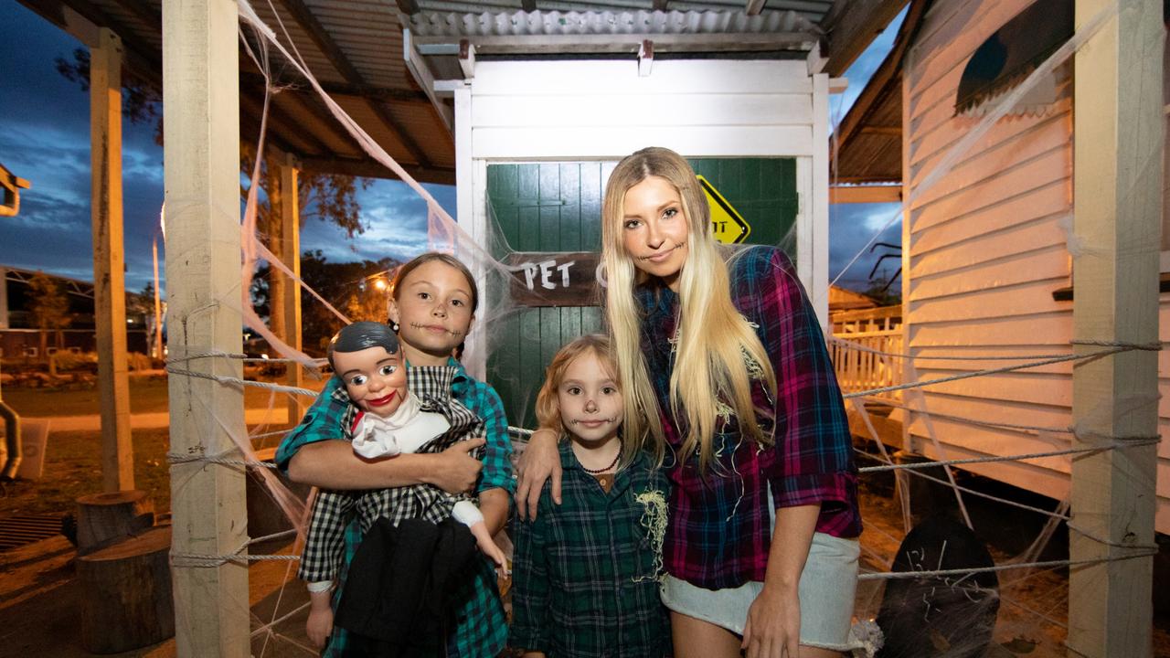 Echo, Bodhi and Kelsey Evans, of Bellmere. Picture: Dominika Lis