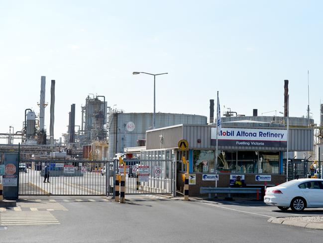 The Exxon Mobil refinery at Altona after the company announced it would close the facility. Picture: Andrew Henshaw