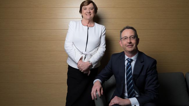 AGL chair Patricia McKenzie and interim chief executive Damien Nicks. Picture: Alexander Legaree