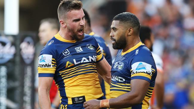 Parramatta's Clint Gutherson starred in the win over the Tigers. Picture: Brett Costello